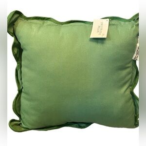 BULLSEYE PLAYGROUND NEW scallop Edge Decor Pillow -green